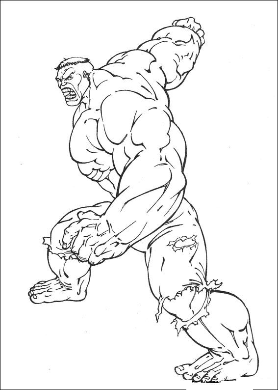 Plansa de colorat cu Hulk 26 19
